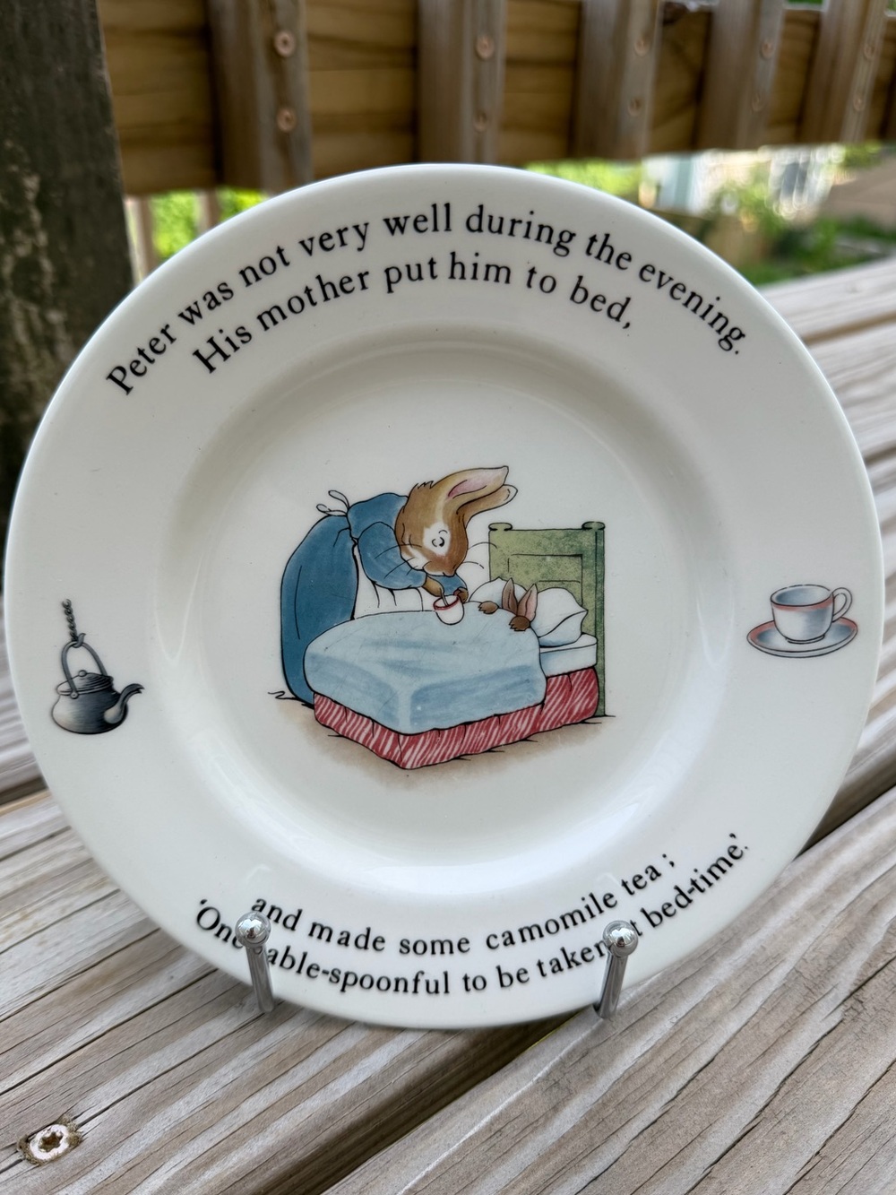 Wedgwood Beatrix Potter Peter Rabbit Plate, of Etruria & Barlaston England, 7”